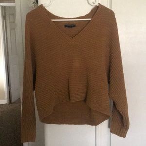 Long Sleeve Mustard Crop Sweatshirt